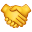 Emoji de handshaking U + 1F91D