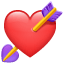 Heart with love dart emoji U+1F498