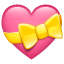 Heart with tied bow smiley U+1F49D