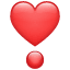 Heart with a period below smiley Whatsapp U+2763