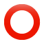 Red hollow circle symbol U+2B55 Red hollow circle symbol U+2B55