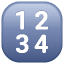 Numbers button emoji U+1F522 Numbers button emoji U+1F522
