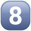 Button 8 symbol U+38 Button 8 symbol U+38