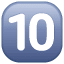Button 10 symbol U+1F51F Button 10 symbol U+1F51F