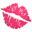 Emoji de impressão labial sensual Whatsapp U + 1F48B