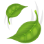Leaf fluttering in wind U+1F343 Leaf fluttering in wind U+1F343