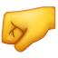 Pugno rivolto a sinistra emoji U + 1F91B