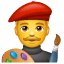 Emoji artista maschio U + 1F468 U + 1F3A8