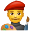 Emoji do artista masculino U + 1F468 U + 1F3A8