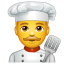 Emoji cuoco maschio U + 1F468 U + 1F373