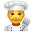 Emoji de cozinheiro masculino U + 1F468 U + 1F373