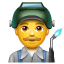 Emoji de soldador macho U + 1F468 U + 1F3ED
