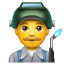 Saldatore maschio emoji U + 1F468 U + 1F3ED