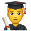 Smiley studente maschio U + 1F468 U + 1F393
