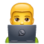 Uomo con laptop U + 1F468 U + 1F4BB