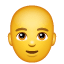 Emoji careca U + 1F468 U + 1F9B2