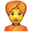 Emoji de turbante U + 1F473