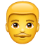 Homem emoji Whatsapp U + 1F468