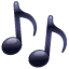 Music notes symbol U+1F3B6 Music notes symbol U+1F3B6