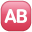 Button AB symbol U+1F18E Button AB symbol U+1F18E