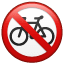 Bicyclists prohibited U+1F6B3 Bicyclists prohibited U+1F6B3