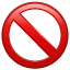 Prohibited emoji U+1F6AB Prohibited emoji U+1F6AB