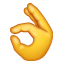 Nessun problema simbolo Whatsapp U + 1F44C