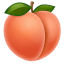 Peach Emoji U+1F351 Peach Emoji U+1F351