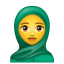 Sciarpa emoji U + 1F9D5