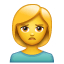 Persona imbronciata Emoji U + 1F64E
