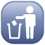 Waste bin symbol U+1F6AE Waste bin symbol U+1F6AE