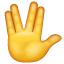 Spock emoji Whatsapp U + 1F596