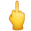 Emoji dito medio Whatsapp U + 1F595