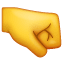 Pugno rivolto a sinistra emoji U + 1F91C