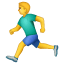 Uomo che corre emoji U + 1F3C3