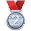 Second place medal emoji U+1F948 Second place medal emoji U+1F948
