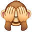 Monkey with hands in front of eyes smiley U+1F648 Monkey with hands in front of eyes smiley U+1F648