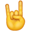 Emoji com chifre de mão U + 1F918