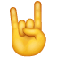 Emoji cornuto a mano U + 1F918