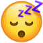 Faccina della buona notte Whatsapp U + 1F634