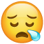 Faccina stanca Whatsapp U + 1F62A