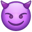 Goblin emoji Whatsapp U + 1F608