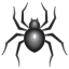 Black spider smiley U+1F577 Black spider smiley U+1F577