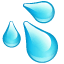 Splashing sweat drops emoji U+1F4A6 Splashing sweat drops emoji U+1F4A6