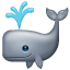 Whale fountain emoji U+1F433 Whale fountain emoji U+1F433