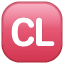 Button CL symbol U+1F191 Button CL symbol U+1F191