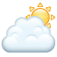 Cloud with sun emoji U+26C5 Cloud with sun emoji U+26C5