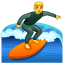 Surfer smiley U+1F3C4 Surfer smiley U+1F3C4
