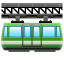 Suspension railway emoji U+1F69F Suspension railway emoji U+1F69F