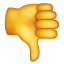 Emoticon pollice giù U + 1F44E